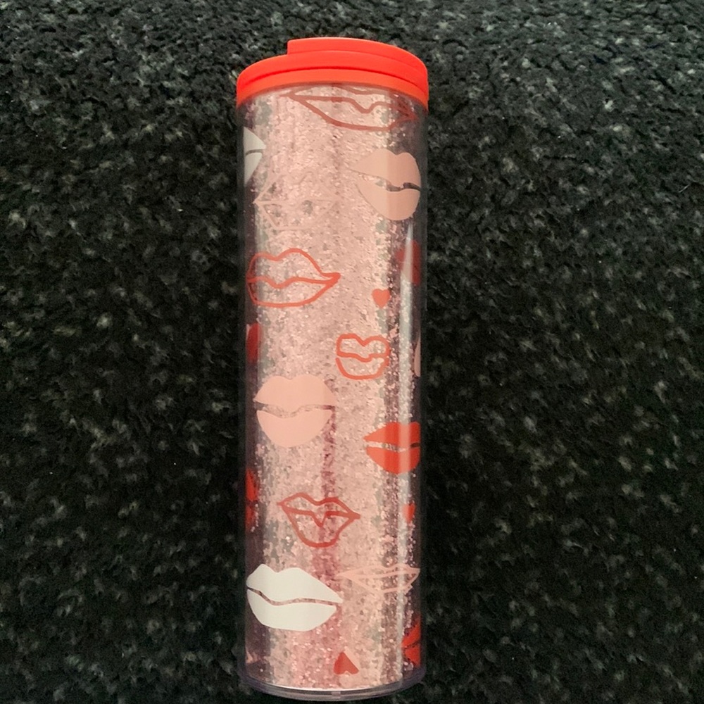 Starbucks Valentines Day 2021 Pink Hearts and Lips 16oz Tumbler